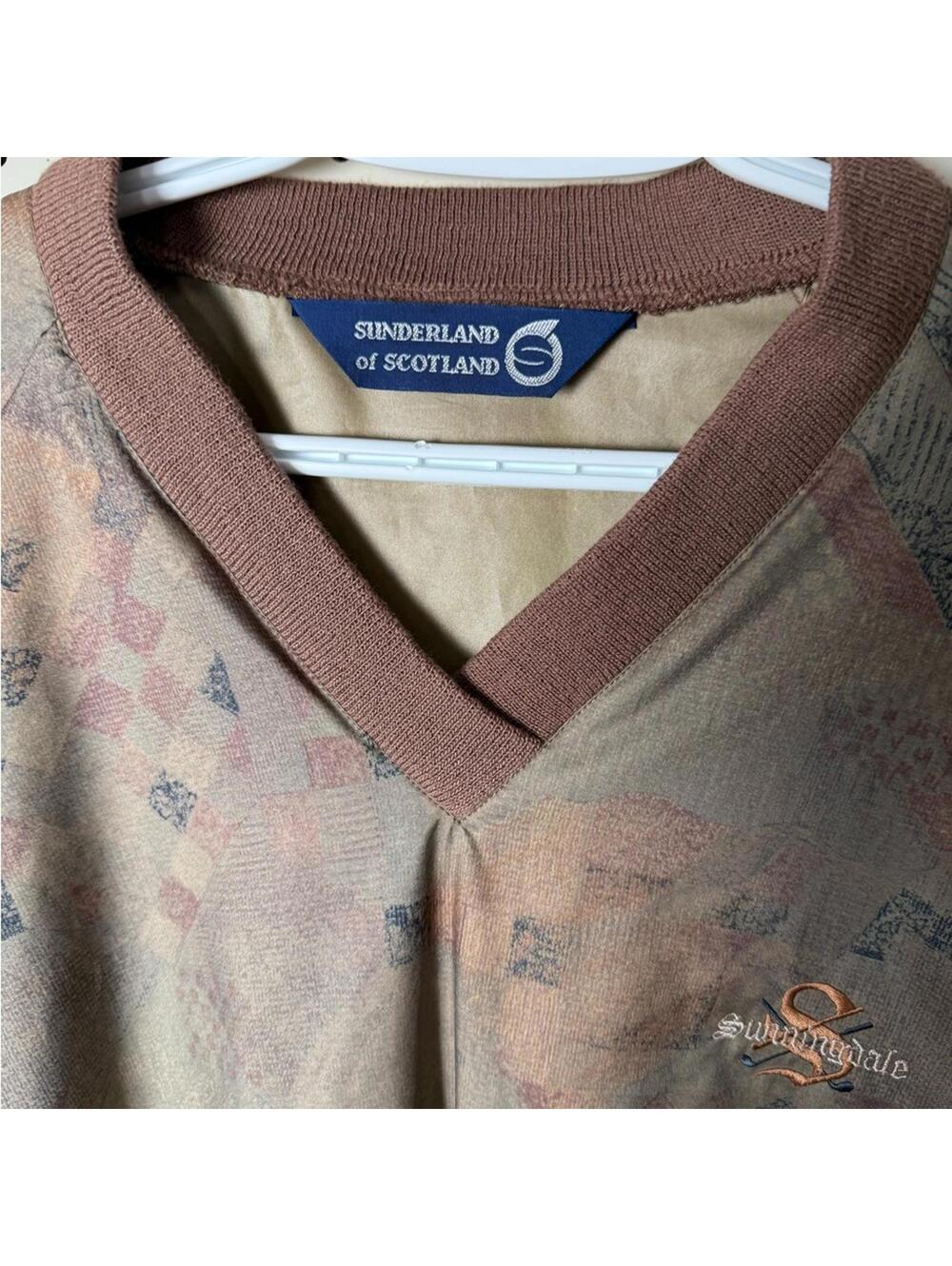 Vintage Sunderland of Scotland lightweight vneck pullover golf jacket